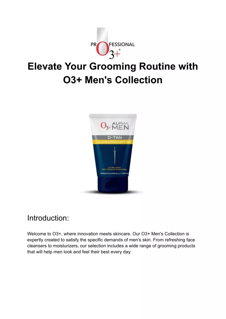 elevate your grooming routine with
