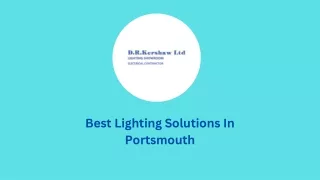 Best Lighting Solutions In Portsmouth .
