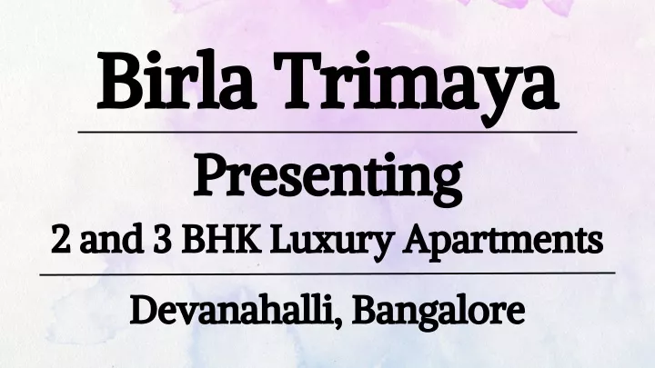 birla trimaya presenting 2 and 3 bhk luxury