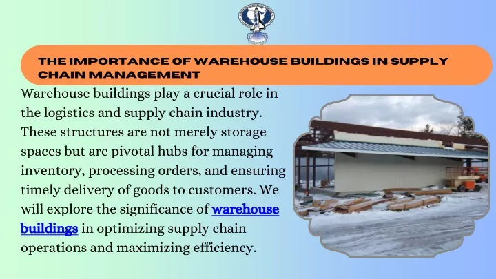 the importance of warehouse buildings in supply