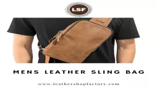 mens leather sling bag - Leather Shop Factory