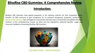 Bliss Rise CBD Gummies