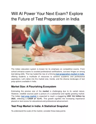 Will AI Power Your Next Exam Explore the Future of Test Preparation in India