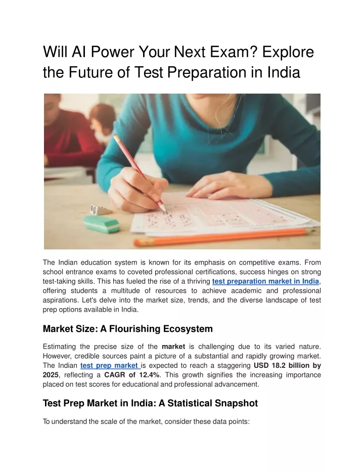 will ai power your next exam explore the future of test preparation in india
