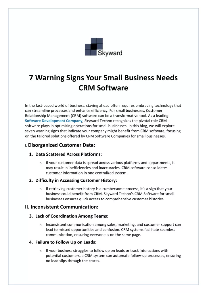 7 warning signs your small business needs