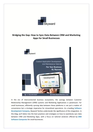 Bridging the Gap How to Sync Data Between CRM and Marketing Apps for Small Businesses