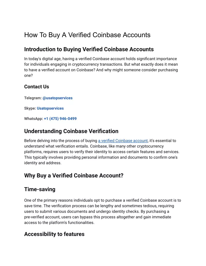 how to buy a verified coinbase accounts
