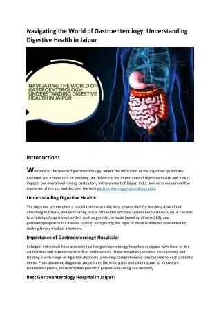 navigating the world of gastroenterology
