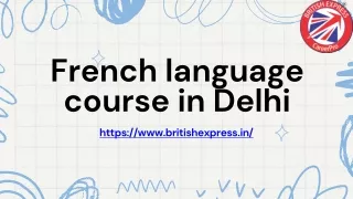 French language course in Delhi