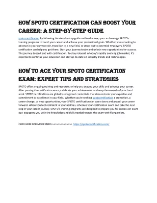 how spoto certification can boost your how spoto