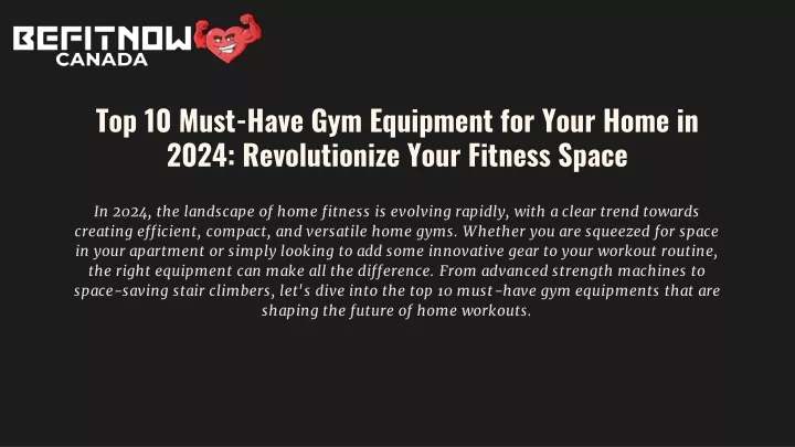 top 10 must have gym equipment for your home in 2024 revolutionize your fitness space