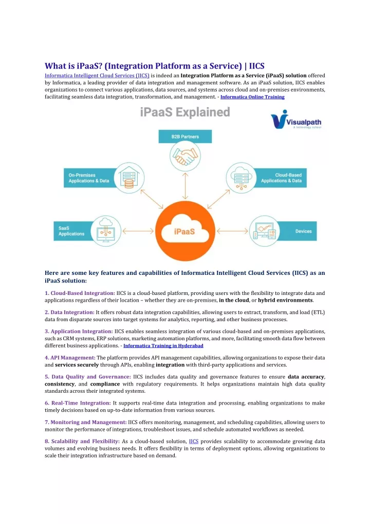 what is ipaas integration platform as a service