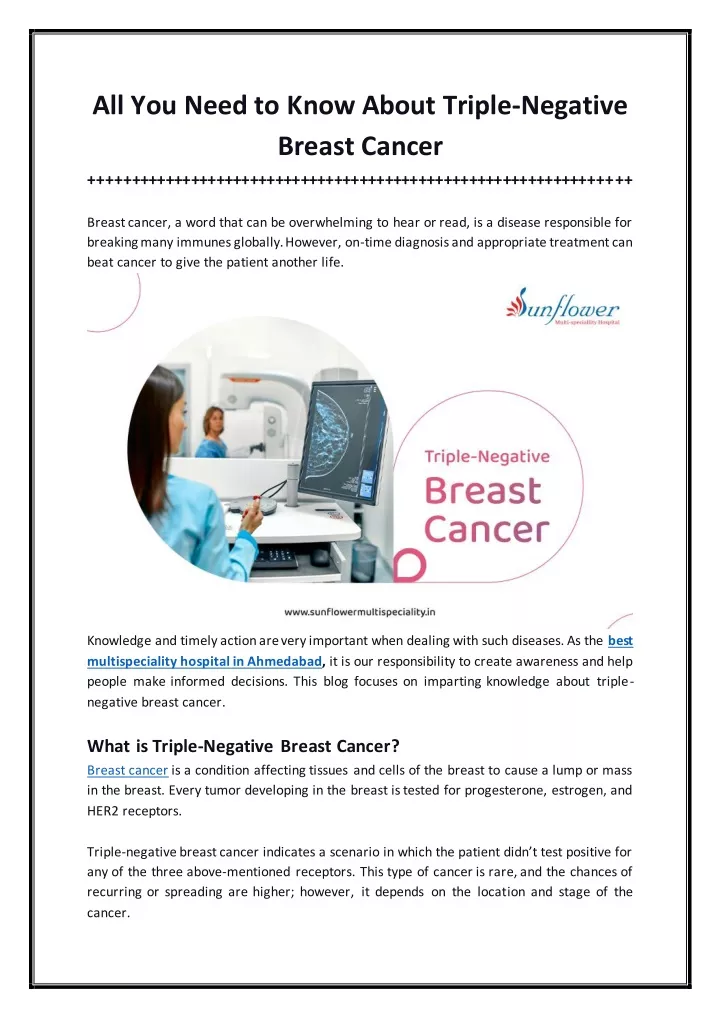 all you need to know about triple negative breast