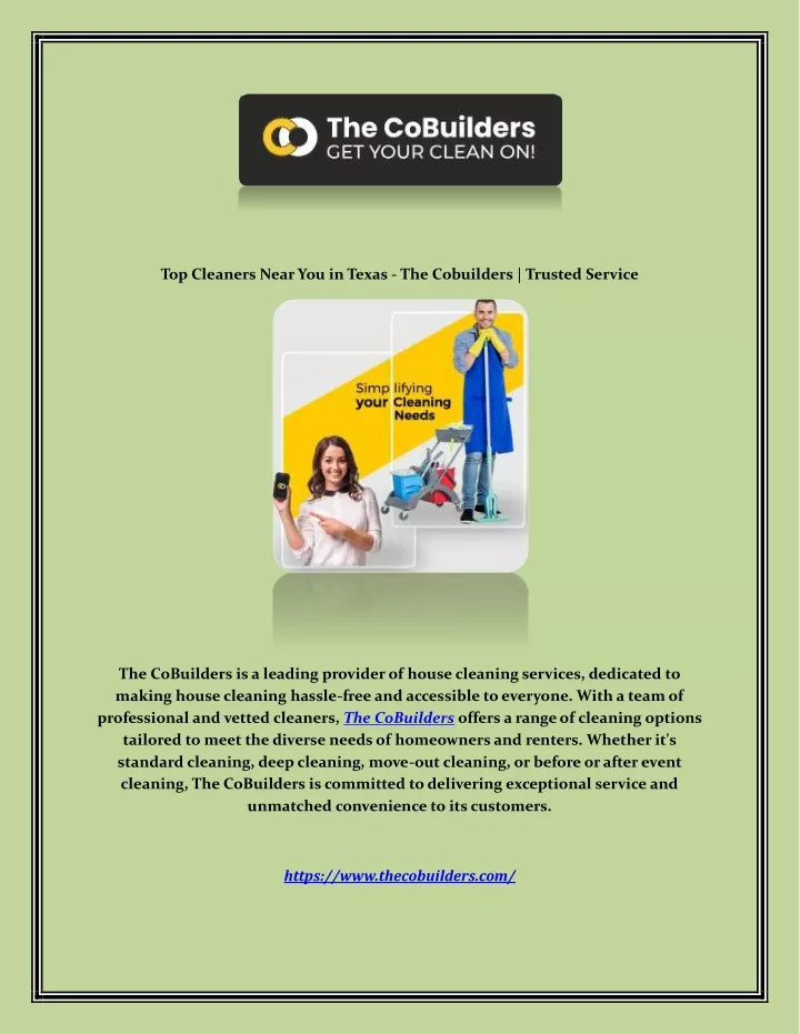 top cleaners near you in texas the cobuilders