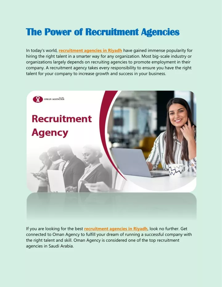 the power of recruitment agencies the power