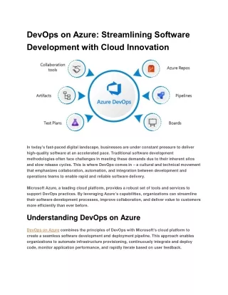 devops on azure streamlining software development