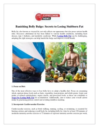 Banishing Belly Bulge  Secrets to Losing Stubborn Fat