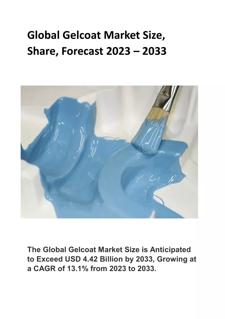 global gelcoat market size share forecast 2023