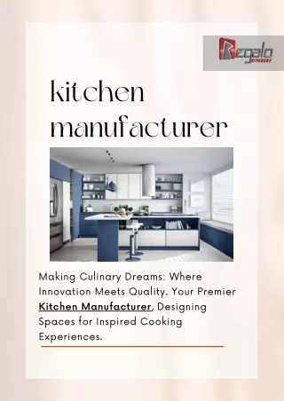 Kitchen Manufacturer | Regalo Kitchens