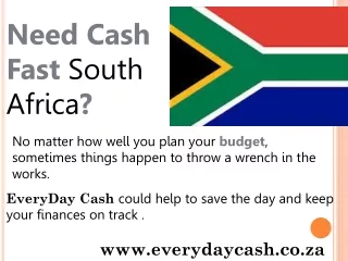 Quick Payday Loans No Credit Check South Africa up to ZAR5000