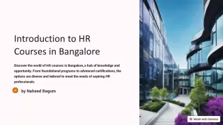 Best HR training institute in banglore