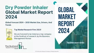 Dry Powder Inhaler Global Market Report 2024