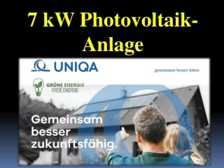 7 kW Photovoltaik-Anlage