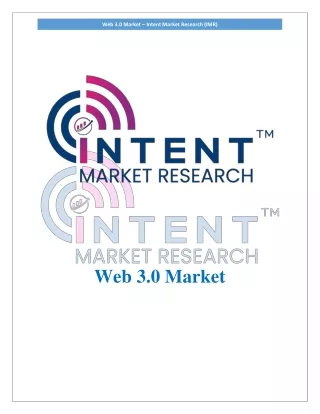 web 3 0 market intent market research imr