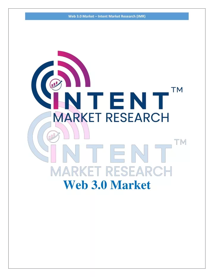 web 3 0 market intent market research imr