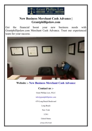 New Business Merchant Cash Advance  Grantphillipslaw.com