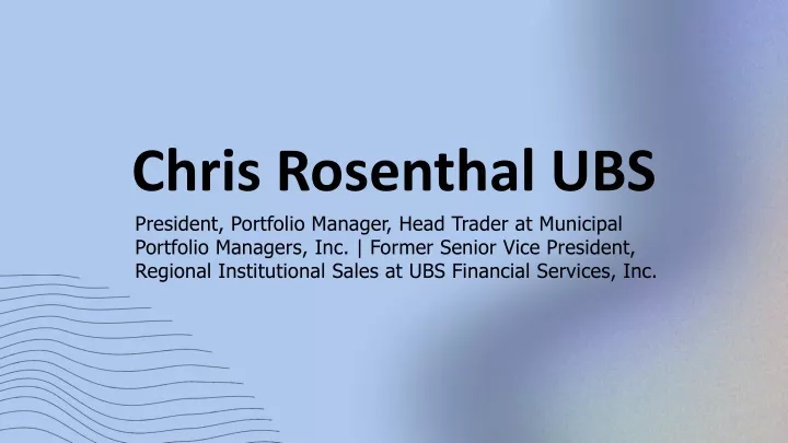 chris rosenthal ubs