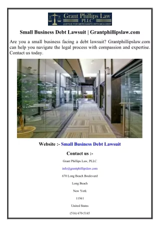 Small Business Debt Lawsuit  Grantphillipslaw.com