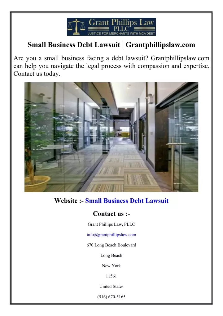 small business debt lawsuit grantphillipslaw com