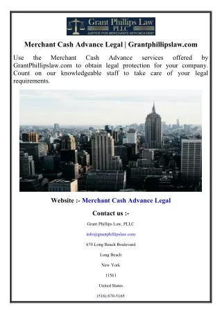 Merchant Cash Advance Legal Grantphillipslaw.com
