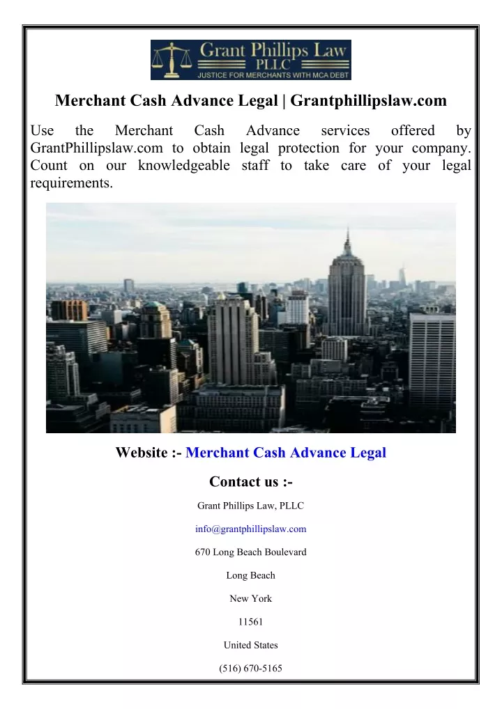 merchant cash advance legal grantphillipslaw com