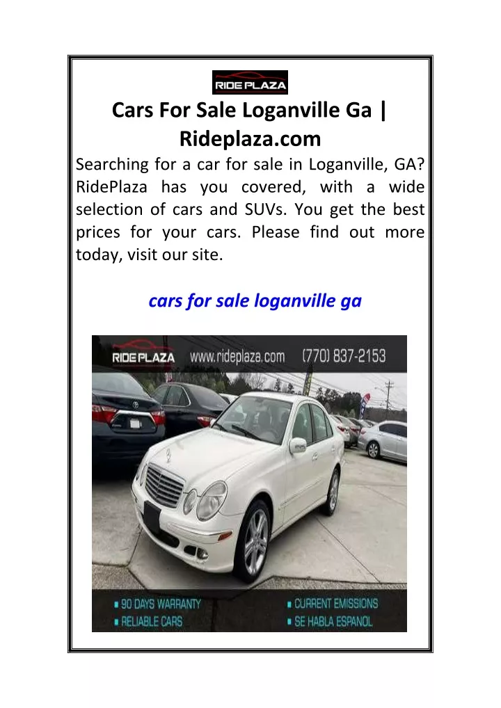 cars for sale loganville ga rideplaza