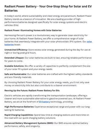 Radiant Power Battery - Your One-Stop Shop for Solar and EV Batteries (1)
