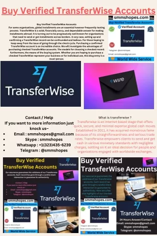 Buy Verified TransferWise Accounts