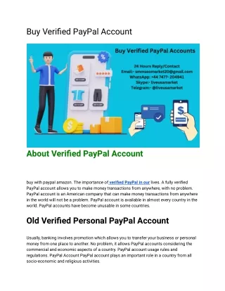 Verified Personal PayPal