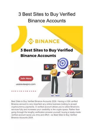 3 Best Sites to Buy Verified Binance Accounts