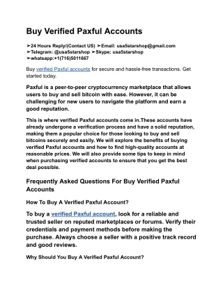 Buy Verified Paxful Accounts