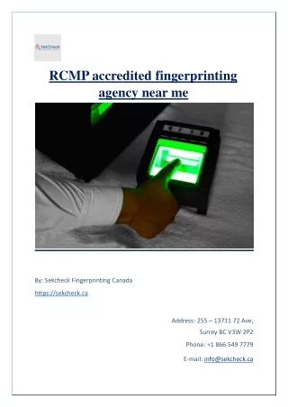 RCMP accredited fingerprinting agency near me
