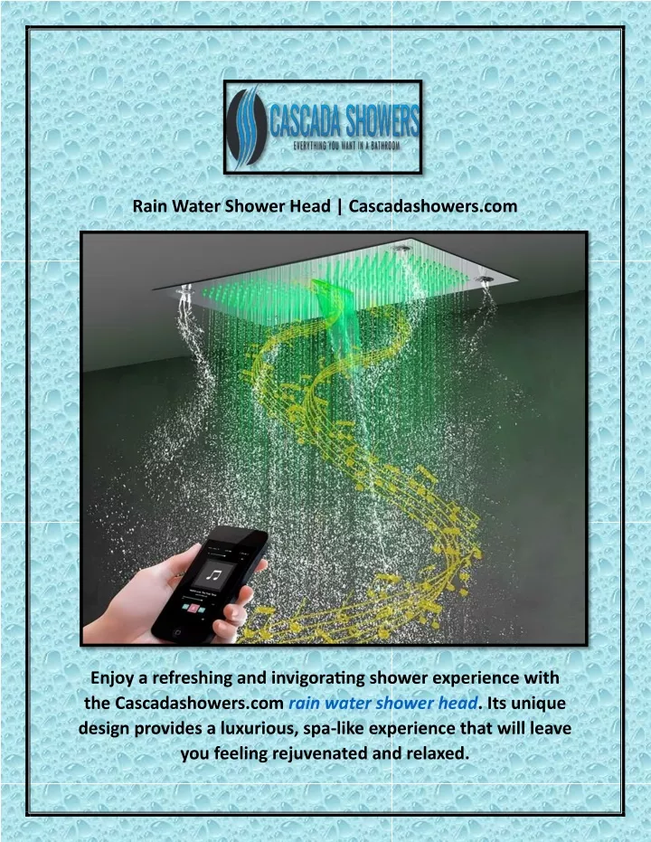 rain water shower head cascadashowers com