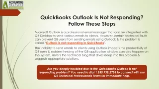 Effective Solutions for Outlook is not responding in QuickBooks