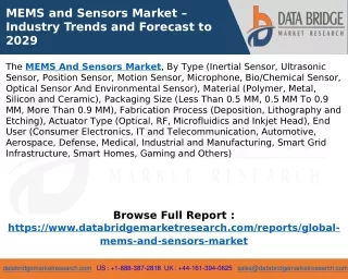 MEMS And Sensors Market