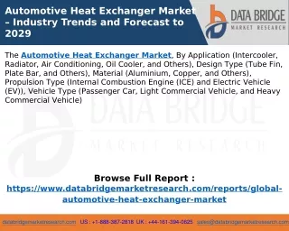 Automotive Heat Exchanger Market