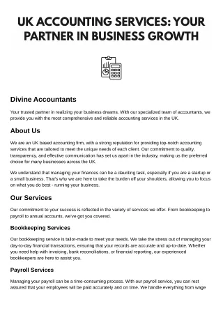 Bookkeeping Brilliance: DivineAccountants' Precision in Financial Records