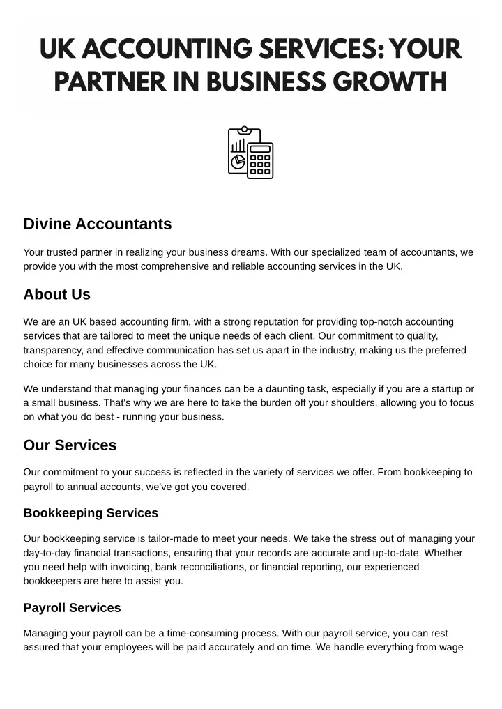 uk accounting services your partner in business