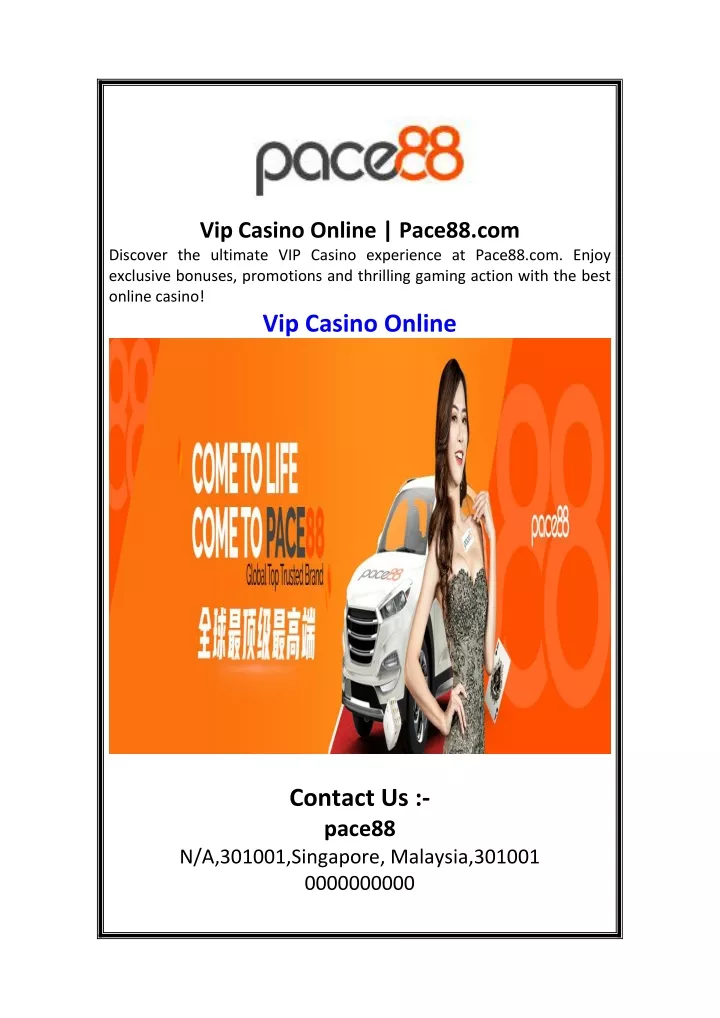 vip casino online pace88 com discover