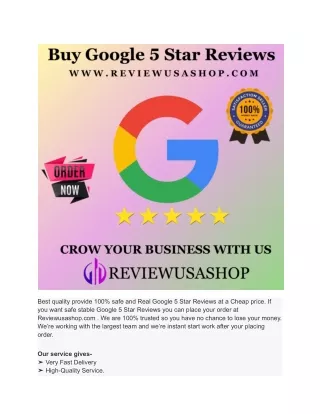 Buy Google 5 Star Reviews